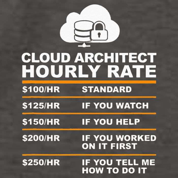 Cloud Architect hourly Rate USDProgrammer Hourly Rate Gift Vector Backpack