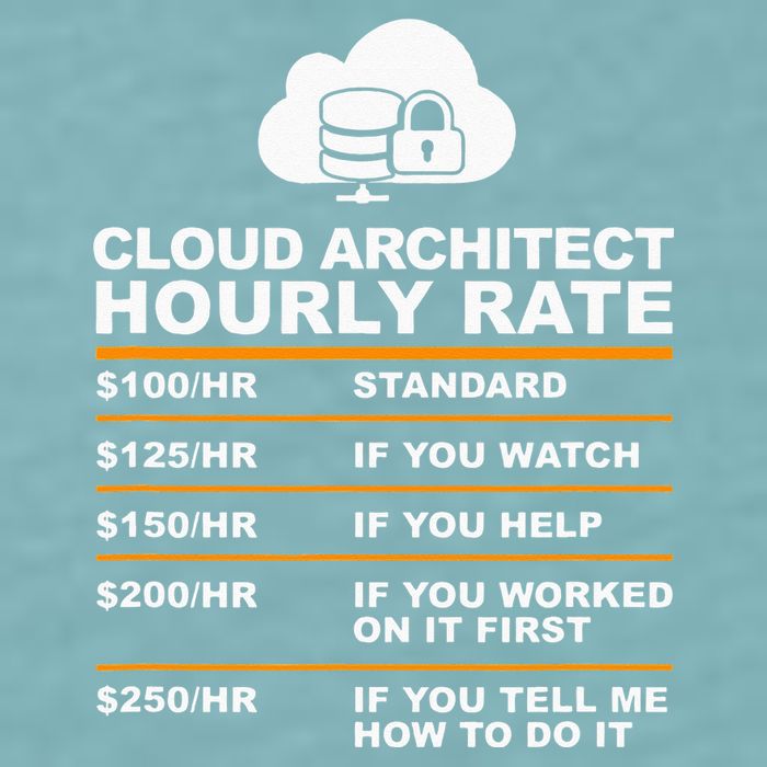 Cloud Architect hourly Rate USDProgrammer Hourly Rate Gift Sueded Cloud Jersey T-Shirt