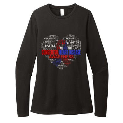 CHD Awareness Heart Disease Fighting Hope Support Warrior Womens CVC Long Sleeve Shirt