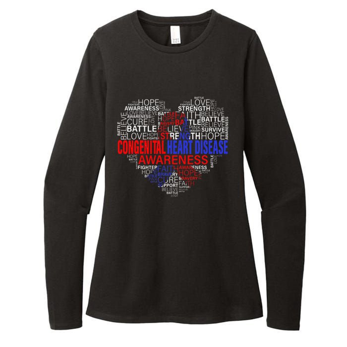 CHD Awareness Heart Disease Fighting Hope Support Warrior Womens CVC Long Sleeve Shirt