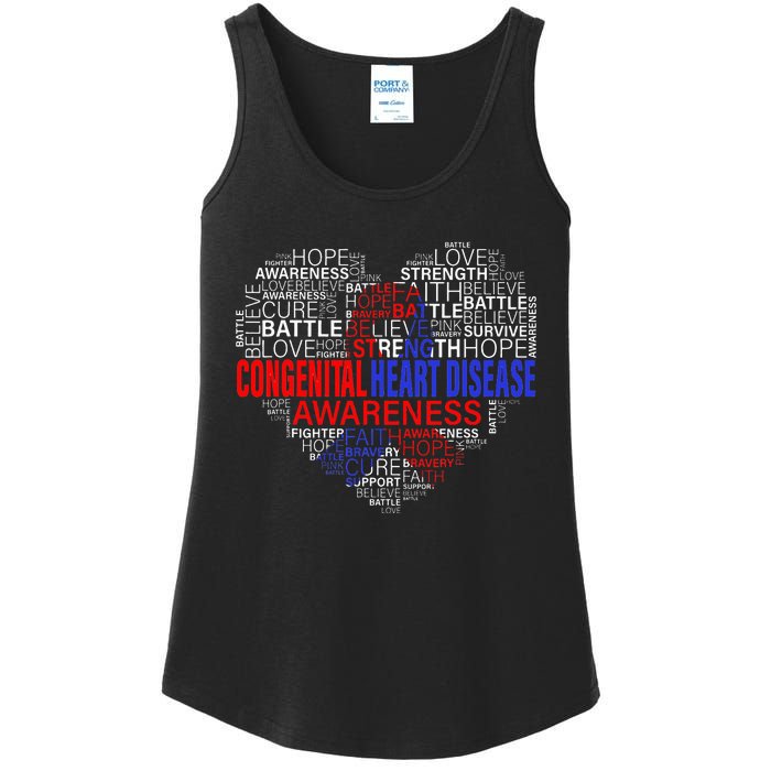 CHD Awareness Heart Disease Fighting Hope Support Warrior Ladies Essential Tank