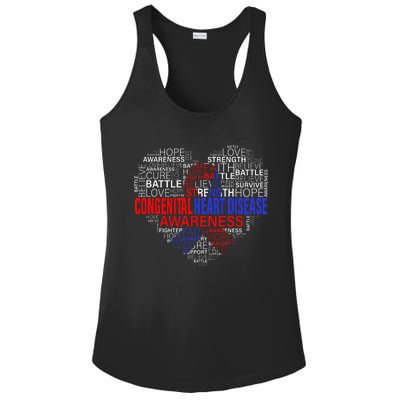 CHD Awareness Heart Disease Fighting Hope Support Warrior Ladies PosiCharge Competitor Racerback Tank