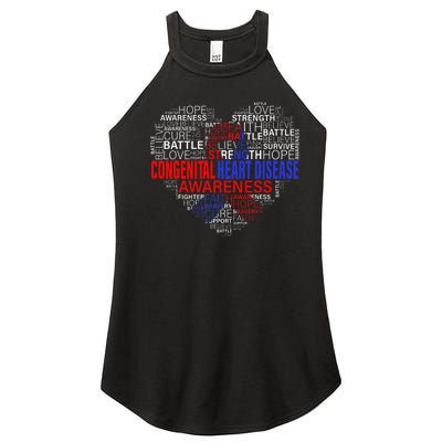 CHD Awareness Heart Disease Fighting Hope Support Warrior Women's Perfect Tri Rocker Tank