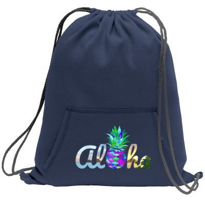 Cute Aloha Hawaii Pineapple Mermaid Purple Girl Wo Sweatshirt Cinch Pack Bag