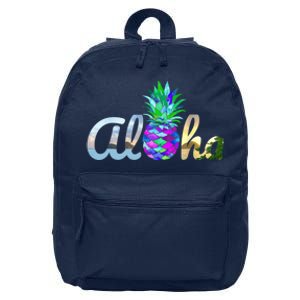 Cute Aloha Hawaii Pineapple Mermaid Purple Girl Wo 16 in Basic Backpack