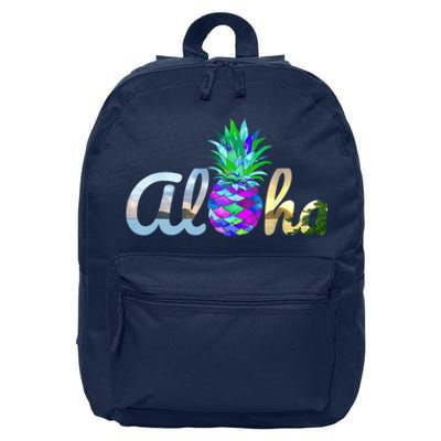 Cute Aloha Hawaii Pineapple Mermaid Purple Girl Wo 16 in Basic Backpack