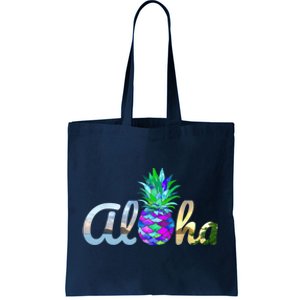 Cute Aloha Hawaii Pineapple Mermaid Purple Girl Wo Tote Bag