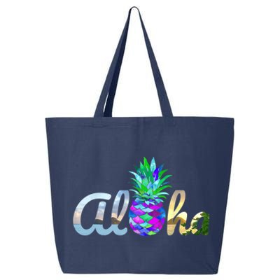 Cute Aloha Hawaii Pineapple Mermaid Purple Girl Wo 25L Jumbo Tote