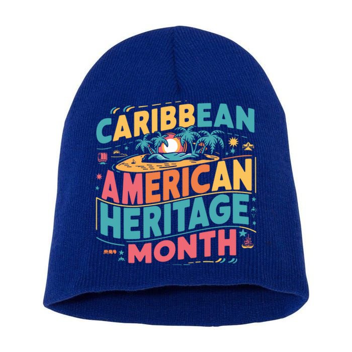 Caribbean American Heritage Month Gift Short Acrylic Beanie