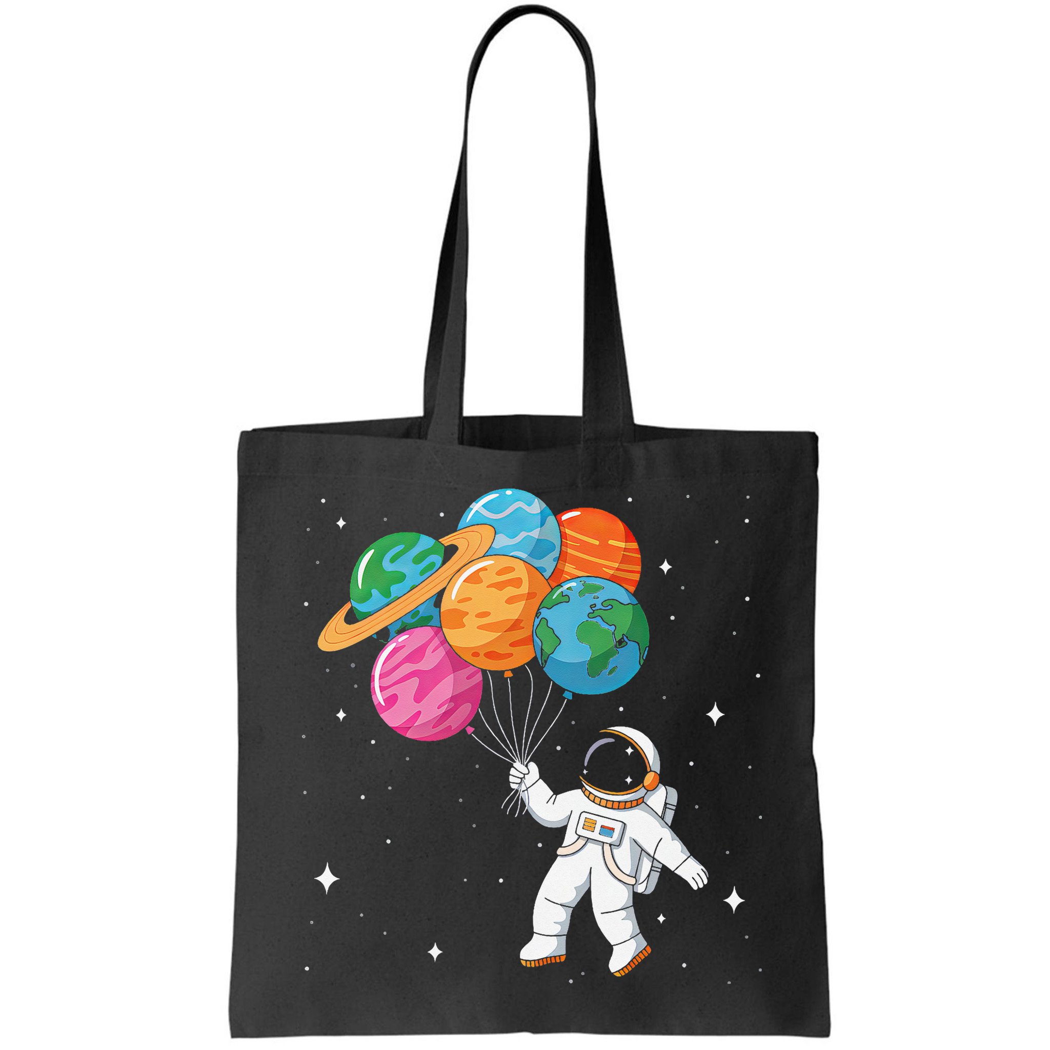 Cute Astronaut Holding Planet Balloons STEM Bag
