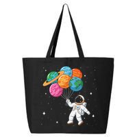 Cute Astronaut Holding Planet Balloons STEM 25L Jumbo Tote