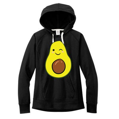 Cute Avocado Halloween Costume Kawaii Avocado Women's Fleece Hoodie