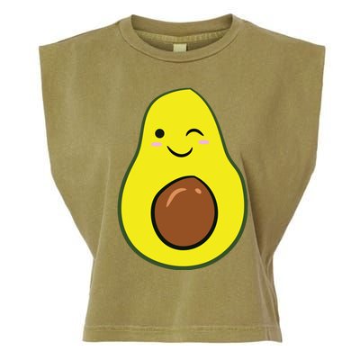 Cute Avocado Halloween Costume Kawaii Avocado Garment-Dyed Women's Muscle Tee