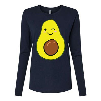 Cute Avocado Halloween Costume Kawaii Avocado Womens Cotton Relaxed Long Sleeve T-Shirt