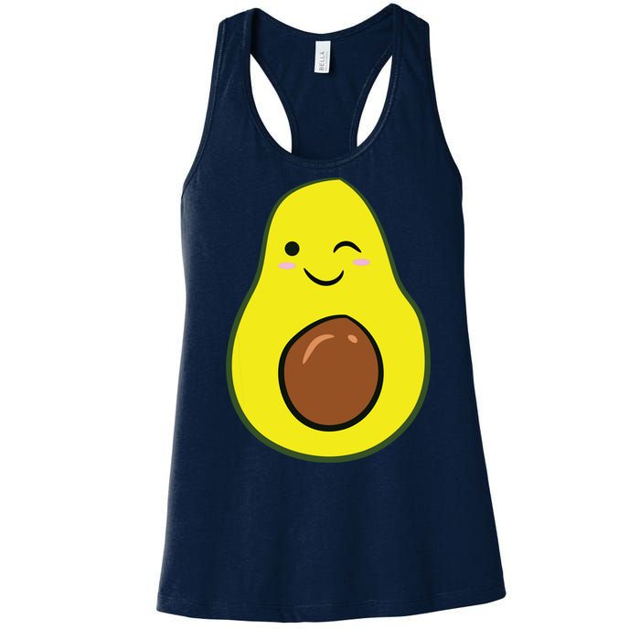 Cute Avocado Halloween Costume Kawaii Avocado Women's Racerback Tank