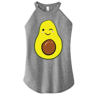 Cute Avocado Halloween Costume Kawaii Avocado Women's Perfect Tri Rocker Tank