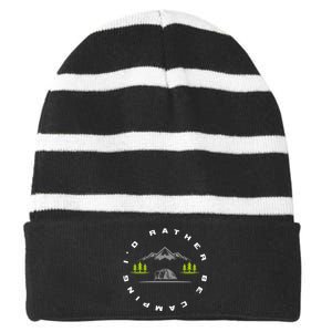 Camping Apparel Hiking Backpacking Camping Striped Beanie with Solid Band