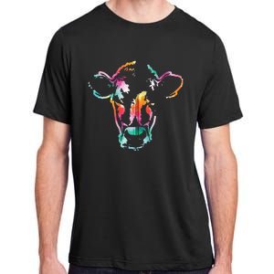 Cow Art Head Gift Watercolor Zip Hoodie Adult ChromaSoft Performance T-Shirt