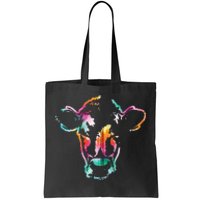 Cow Art Head Gift Watercolor Zip Hoodie Tote Bag