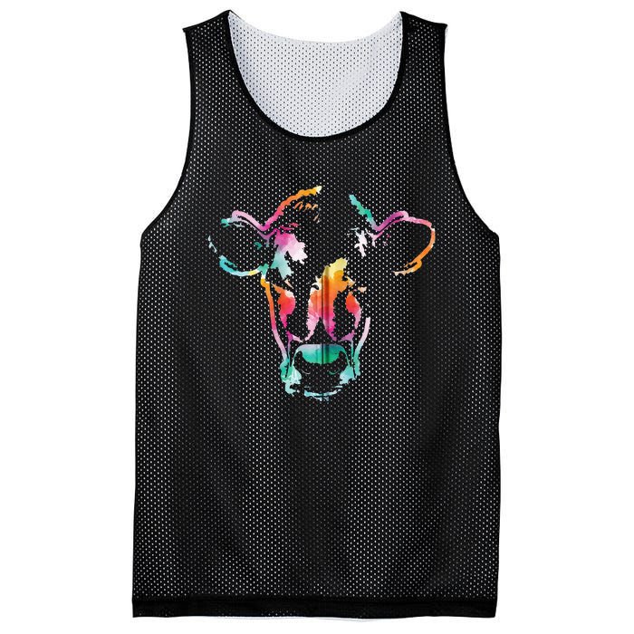 Cow Art Head Gift Watercolor Zip Hoodie Mesh Reversible Basketball Jersey Tank