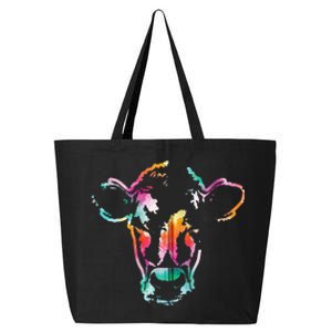 Cow Art Head Gift Watercolor Zip Hoodie 25L Jumbo Tote