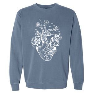 Cute Anatomical Heart Cardiac Nurse Student Gift Cute Gift Garment-Dyed Sweatshirt