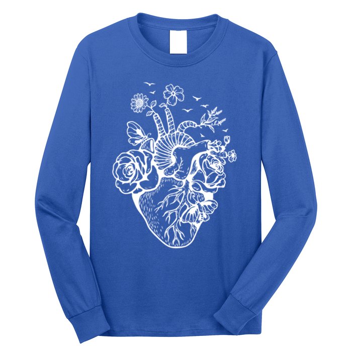 Cute Anatomical Heart Cardiac Nurse Student Gift Cute Gift Long Sleeve Shirt