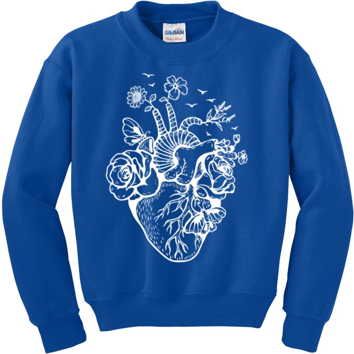 Cute Anatomical Heart Cardiac Nurse Student Gift Cute Gift Kids Sweatshirt