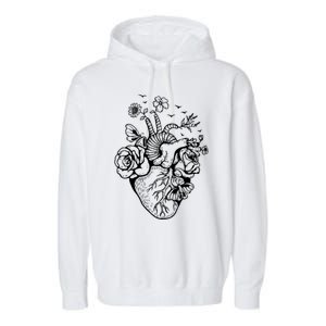 Cute Anatomical Heart Cardiac Nurse Student Gift Cute Gift Garment-Dyed Fleece Hoodie