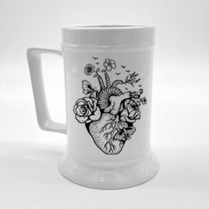 Cute Anatomical Heart Cardiac Nurse Student Gift Cute Gift Beer Stein