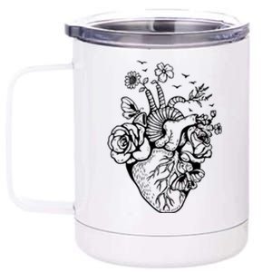 Cute Anatomical Heart Cardiac Nurse Student Gift Cute Gift 12 oz Stainless Steel Tumbler Cup