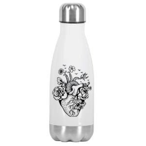 Cute Anatomical Heart Cardiac Nurse Student Gift Cute Gift Stainless Steel Insulated Water Bottle