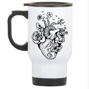 Cute Anatomical Heart Cardiac Nurse Student Gift Cute Gift Stainless Steel Travel Mug