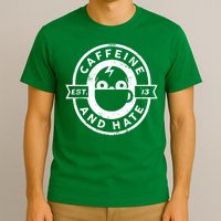 Caffeine and Hate Skull Patch T-Shirt
