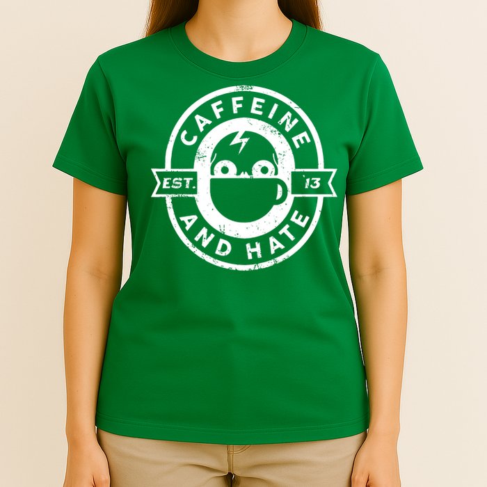 Caffeine and Hate Skull Patch T-Shirt