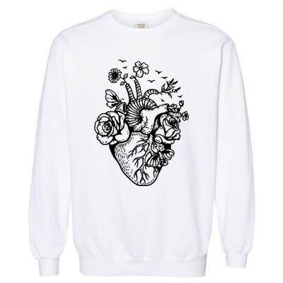 Cute Anatomical Heart Cardiac Nurse Student Gift Garment-Dyed Sweatshirt