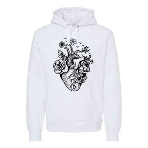 Cute Anatomical Heart Cardiac Nurse Student Gift Premium Hoodie