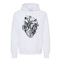 Cute Anatomical Heart Cardiac Nurse Student Gift Premium Hoodie