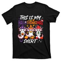 Cute Axolotl Hallothanksmas Halloween Thanksgiving Christmas T-Shirt