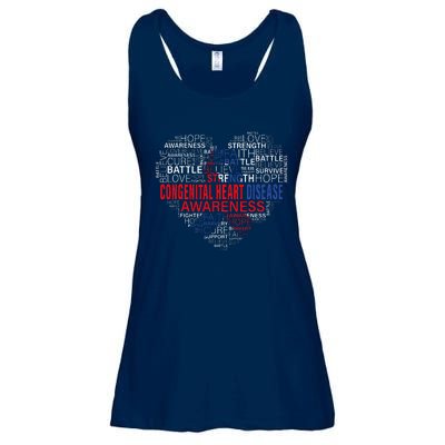 CHD Awareness Heart Disease Fighting Hope Support Warrior Ladies Essential Flowy Tank