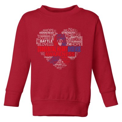 CHD Awareness Heart Disease Fighting Hope Support Warrior Toddler Sweatshirt