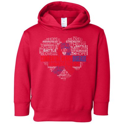 CHD Awareness Heart Disease Fighting Hope Support Warrior Toddler Hoodie
