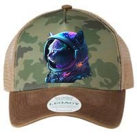 Cat Astronaut In Space Suit And Helmet In The Cosmos Funny Legacy Tie Dye Trucker Hat