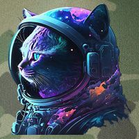 Cat Astronaut In Space Suit And Helmet In The Cosmos Funny Legacy Tie Dye Trucker Hat