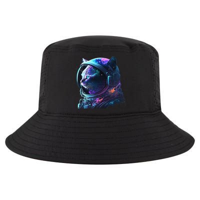 Cat Astronaut In Space Suit And Helmet In The Cosmos Funny Cool Comfort Performance Bucket Hat
