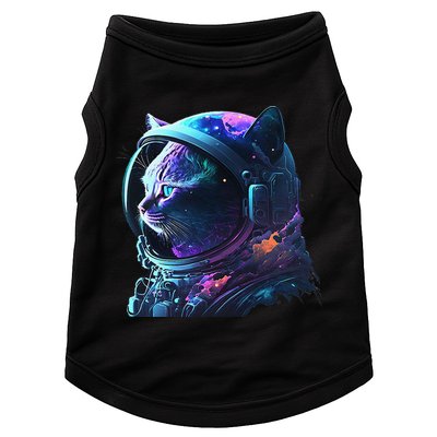 Cat Astronaut In Space Suit And Helmet In The Cosmos Funny Doggie Tank
