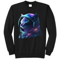 Cat Astronaut In Space Suit And Helmet In The Cosmos Funny Sweatshirt