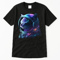 Cat Astronaut In Space Suit And Helmet In The Cosmos Funny Tall T-Shirt