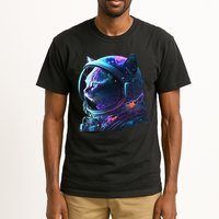 Cat Astronaut In Space Suit And Helmet In The Cosmos Funny Tall T-Shirt