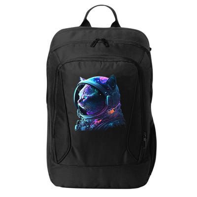 Cat Astronaut In Space Suit And Helmet In The Cosmos Funny City Backpack